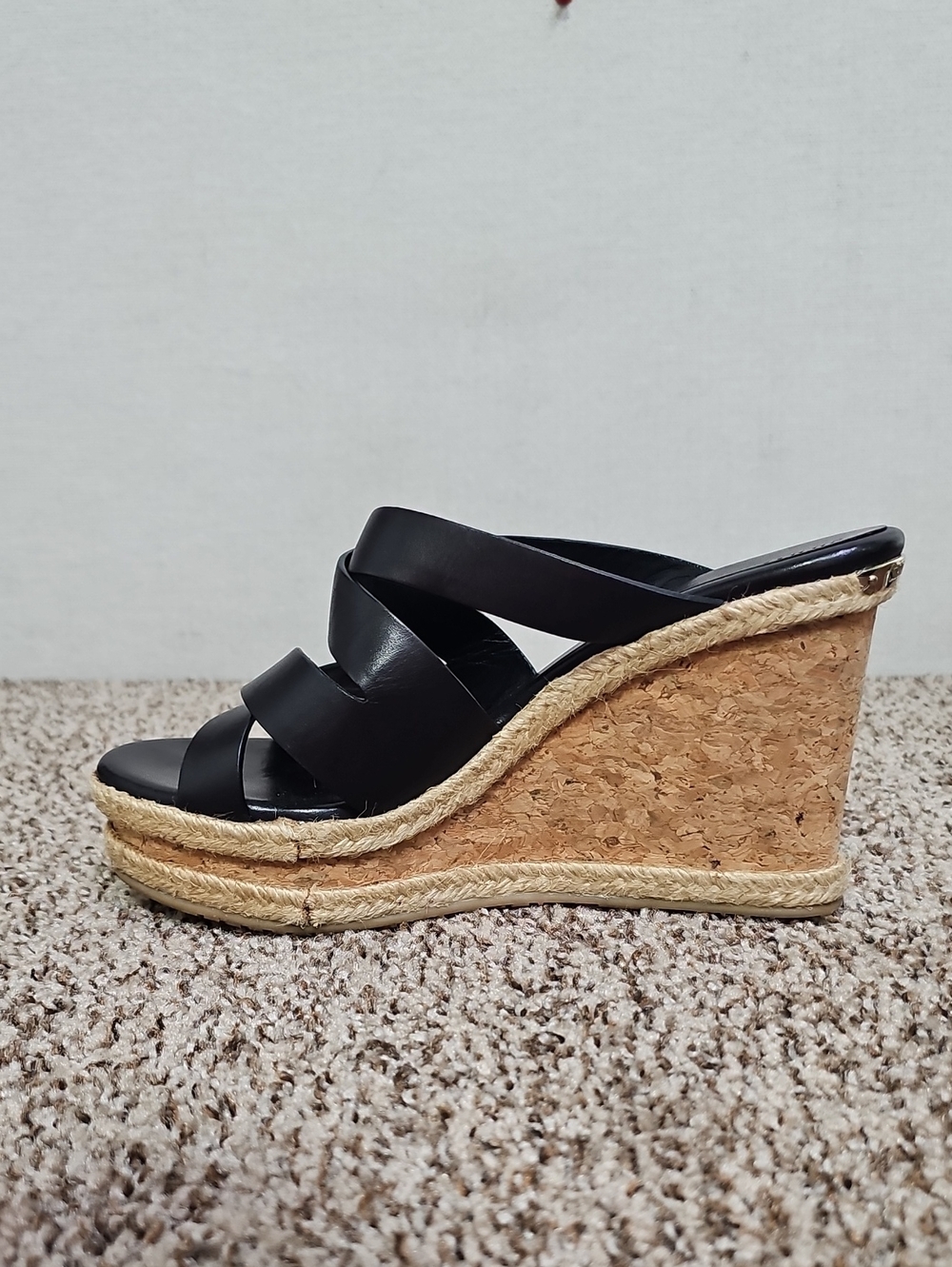 JIMMY CHOO PRISMA VACHETTA CORK WEDGE SANDALS BFPM-07-204 - Picture 6 of 12